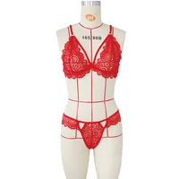 

Fashion Women Sexy Low Waist red Lace Bra Panties Ladies Female Lingerie