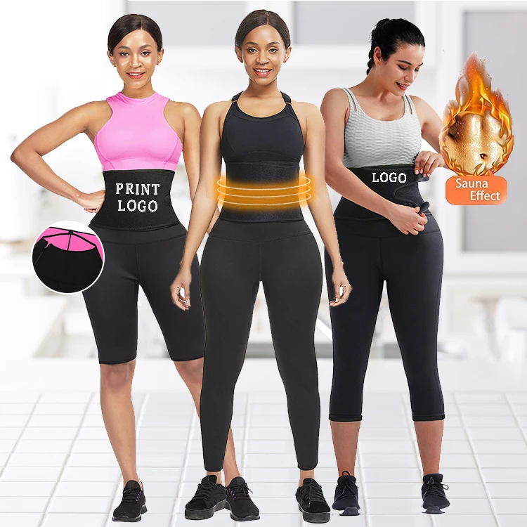 

Women's Neoprene Sauna Slimming Pants Body Shaper Gym Workout Hot Thermo Sweat Leggings Shapers Waist Trainer Pant, As show