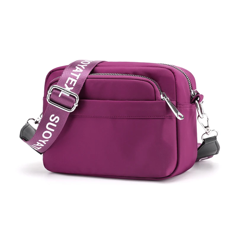 

Wholesale Fashion Travel Crossbody Bag Mini Nylon multifunctional Crossbody Sling Shoulder Bag, Black/blue/grey/puurple