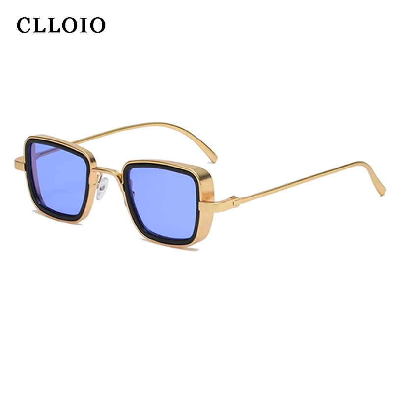 

58157 new arrival fashion style retro vintage man Steampunk Square zinc alloy frame Men's Sunglasses 2021