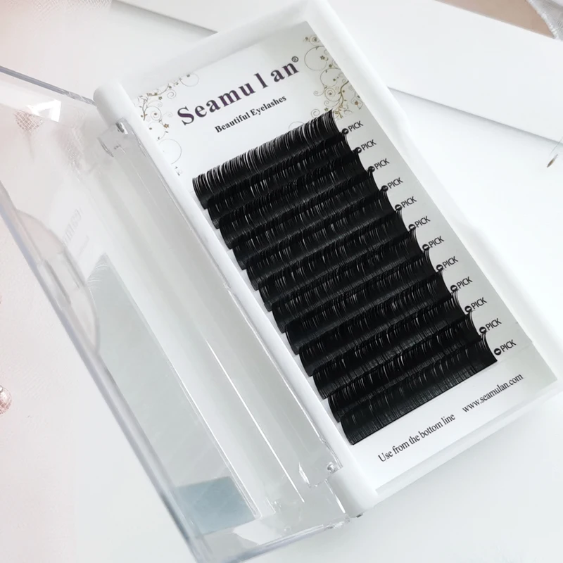 

2021 top popular eyelashes supplier wholesale natural volume 0.07 thickness C CC D DD curl volume Russian eyelashes, Natural black