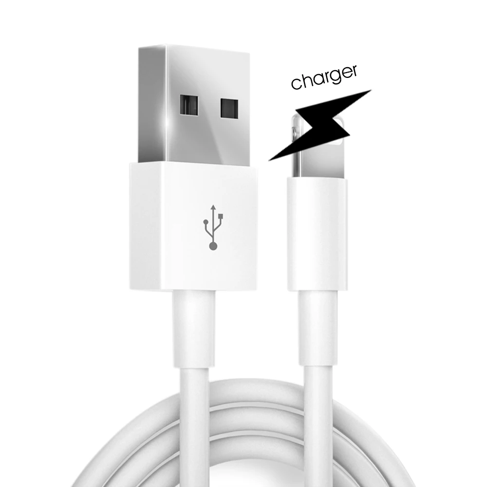 

Premium USB Cable 2.1A Fast Charging USB Data Cable Charger Usb Cable For iPhone, White