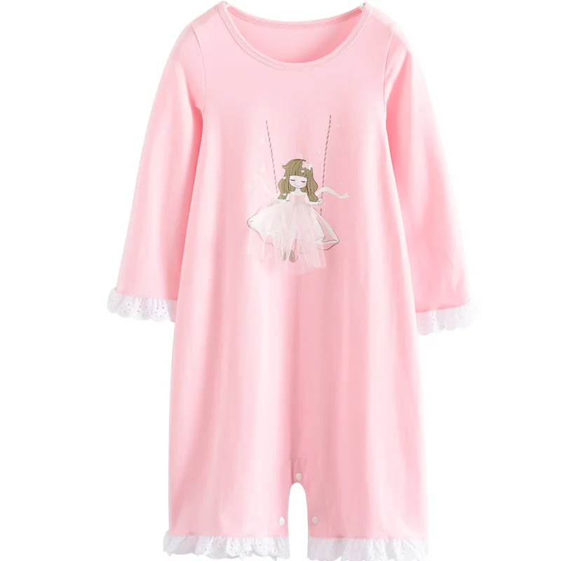 

Baby Homewear Siamese Girls' Pajamas Long Sleeve Summer