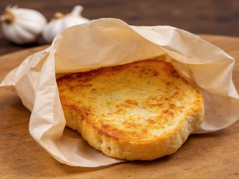 Garlic toast stored in paper bag with freshness tips