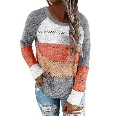 

Casual Knitted Long Sleeve Winter Tops Women Sweater, Picture