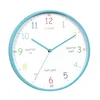 Time reminder quarter half past elegant blue wall clock for study