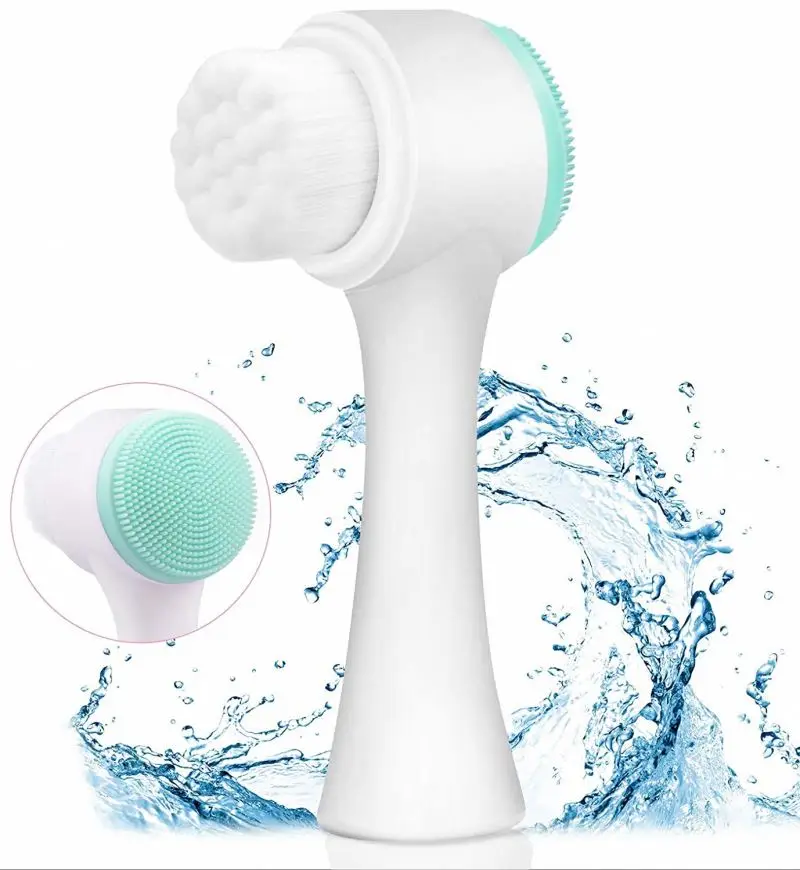 

silicone face brush soft and comfortable face cleansing brush, Blue, pink