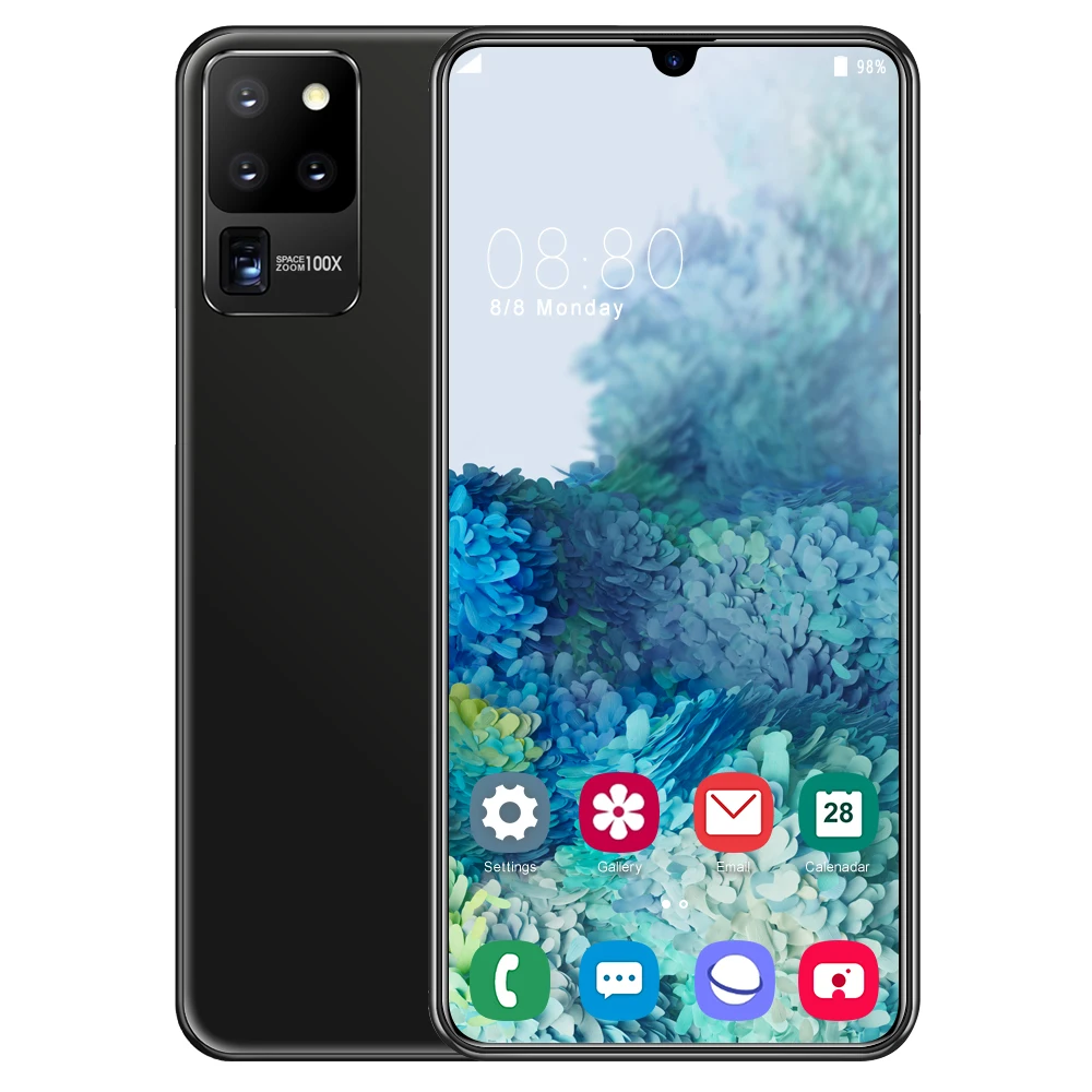 

Hot sell Big Screen Phone 6.5INCH S20U 12GB+512GB unlocked global version original smart mobile phones, Black white,blue