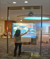 

43'' Rear Projection Screen Film/Self Adhesive 3D Transparent Holographic Film / Window Glass Touch Foil