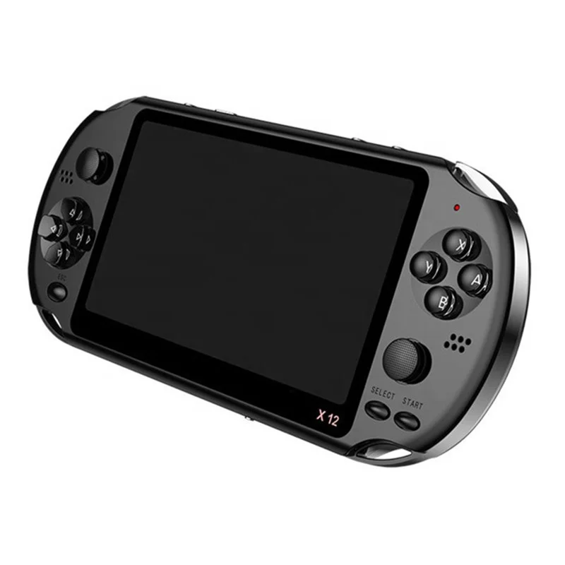 

2020 Hot Product 5.1-inch handheld game console screen 32-bit video game console X12 portable game console, Black/white