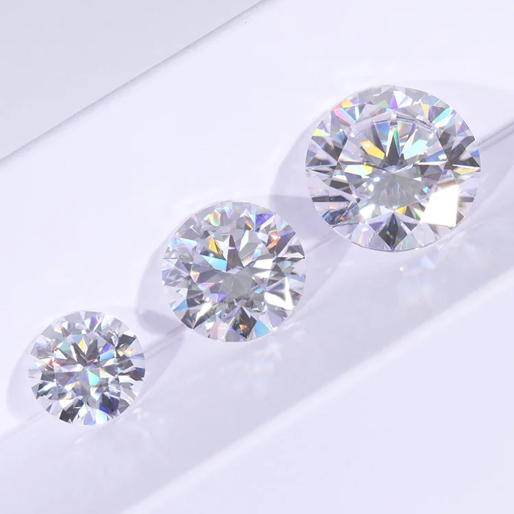 

Wholesale Price Loose moissanite Diamond 3mm-10mm D Color VVS Round moissanite for Jewelry Making gemstone