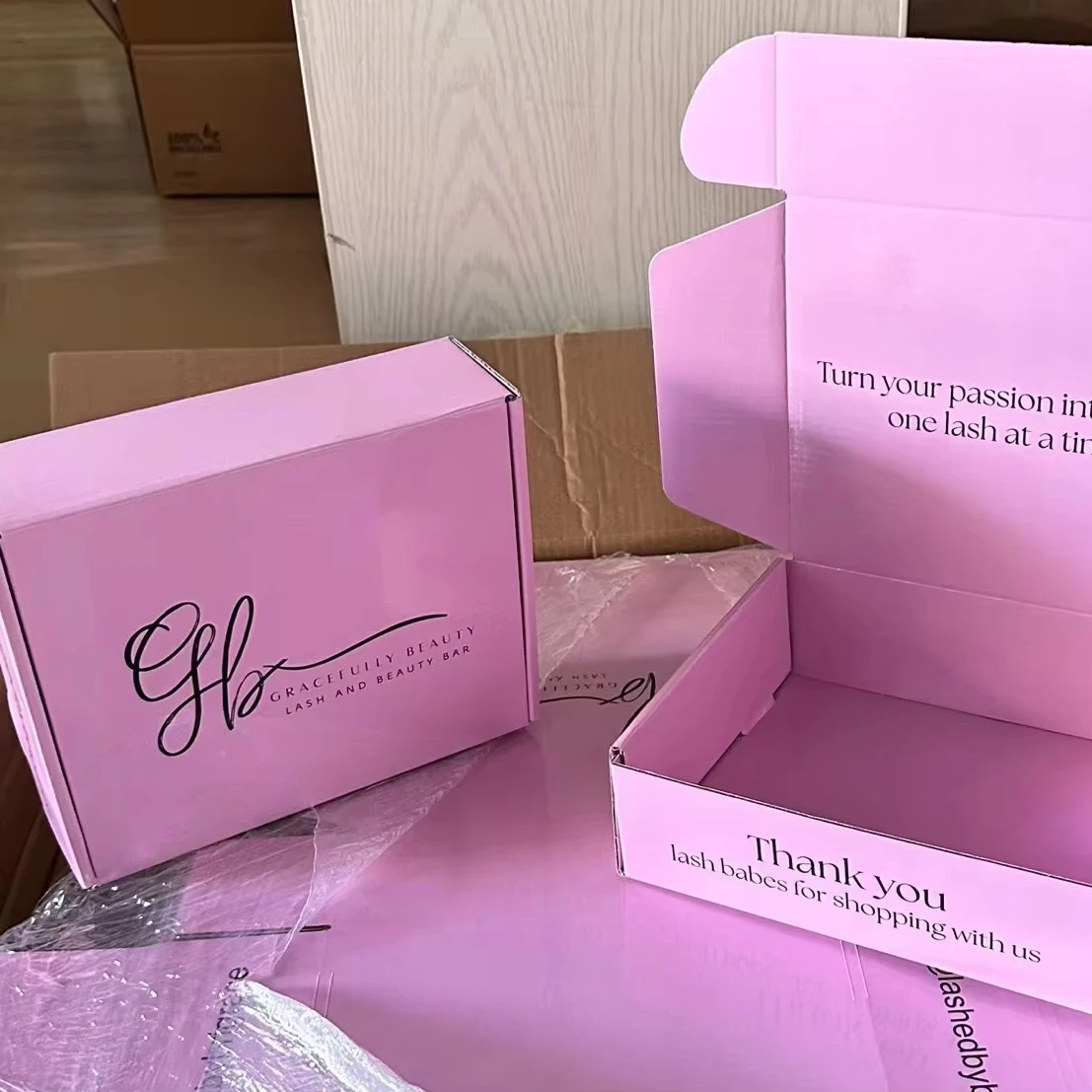 Wholesale Custom Printed Logo Mailers Folding Gift Paper Box Cardboard Black Shipping Corrugated Packaging Mailer Boxes Custom