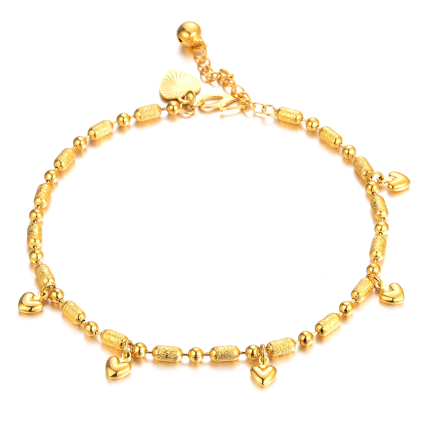 

Hot selling fashion 18k gold copper jewelry anklet gold plated 18k plated anklet