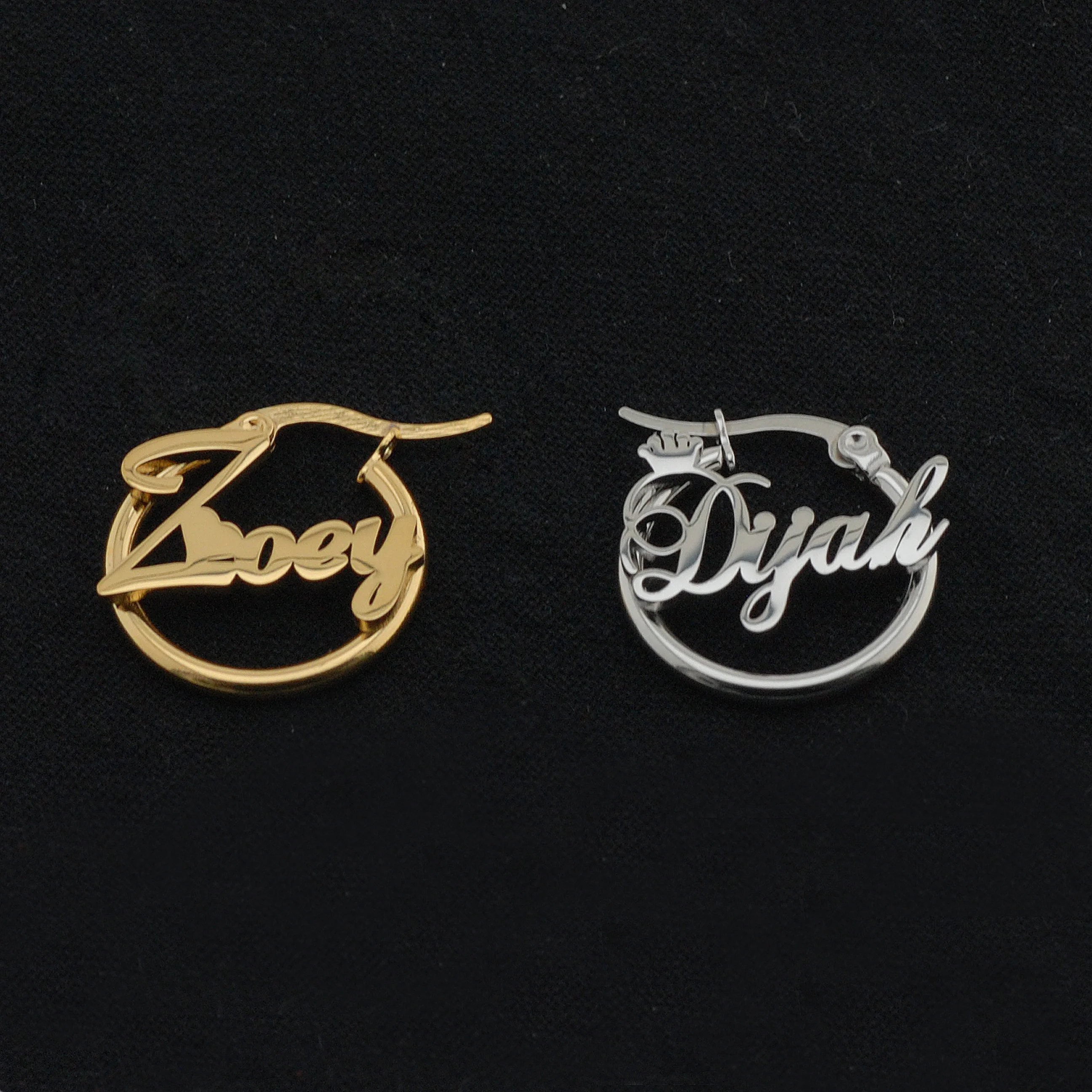 

Name Earrings Personalised Custom Name Earrings Plated Fashion Name Earrings