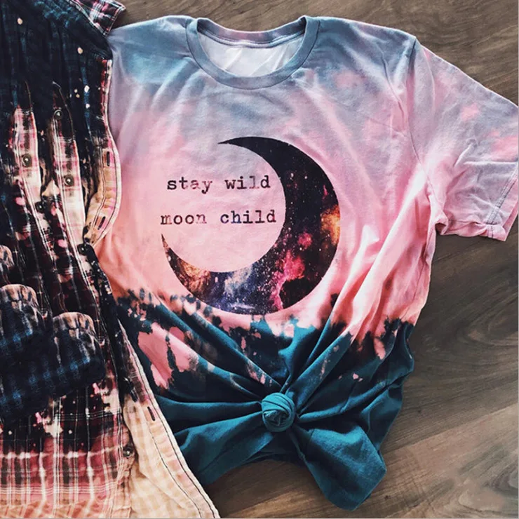 

2021 new women printing all-match round neck summer T-shirt, Picture showed