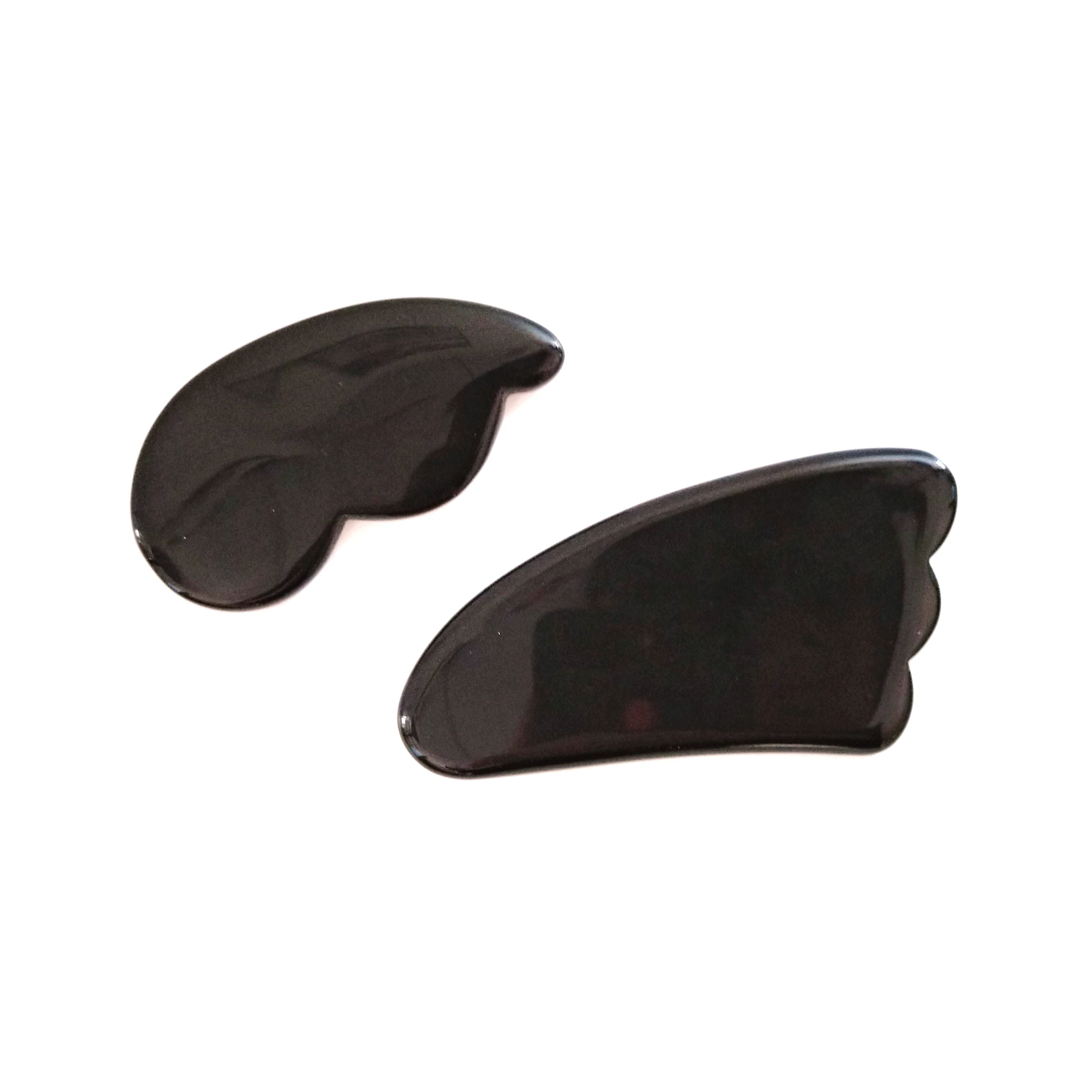 

Best memento Spiky Black Obsidian gua sha board spiky guastone for beautiful skin scraping guasha treatment