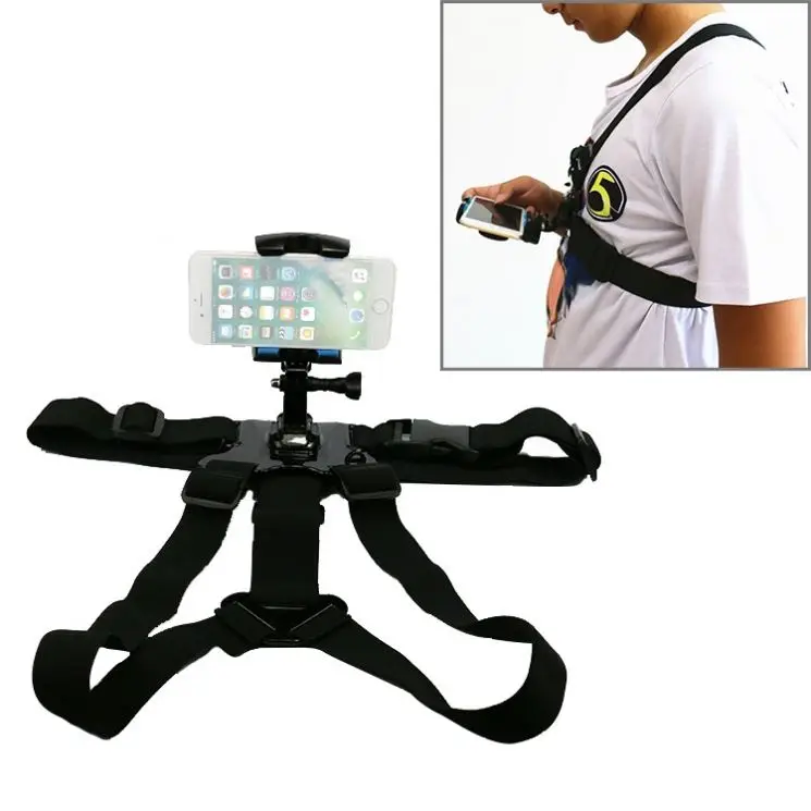 

Factory wholesale Chest Fixed Strap Mobile Phone Holder for 4-6.5 inch Mobile Phone