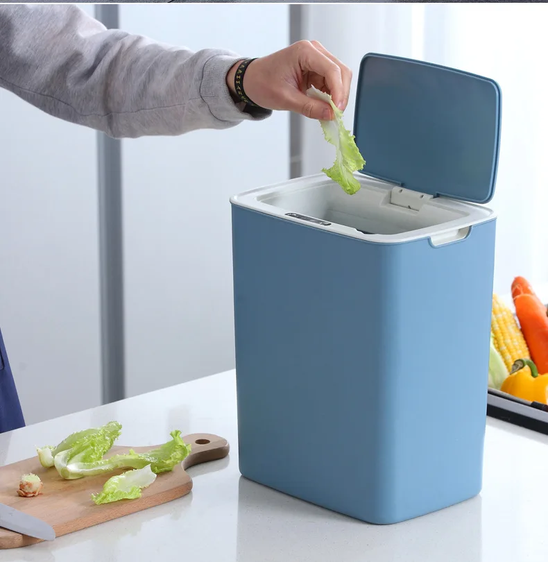14l Induction Automatic Touchless Smart Infrared Motion Sensor Rubbish Waste Bin Kitchen Trash