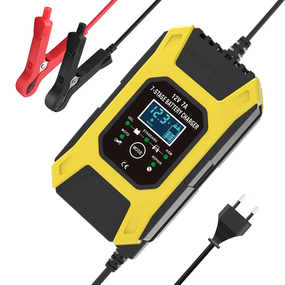 

12V 8A Car Motorcycle Battery Charger For Agm Gel Wet Lead Acid EU US UK AU