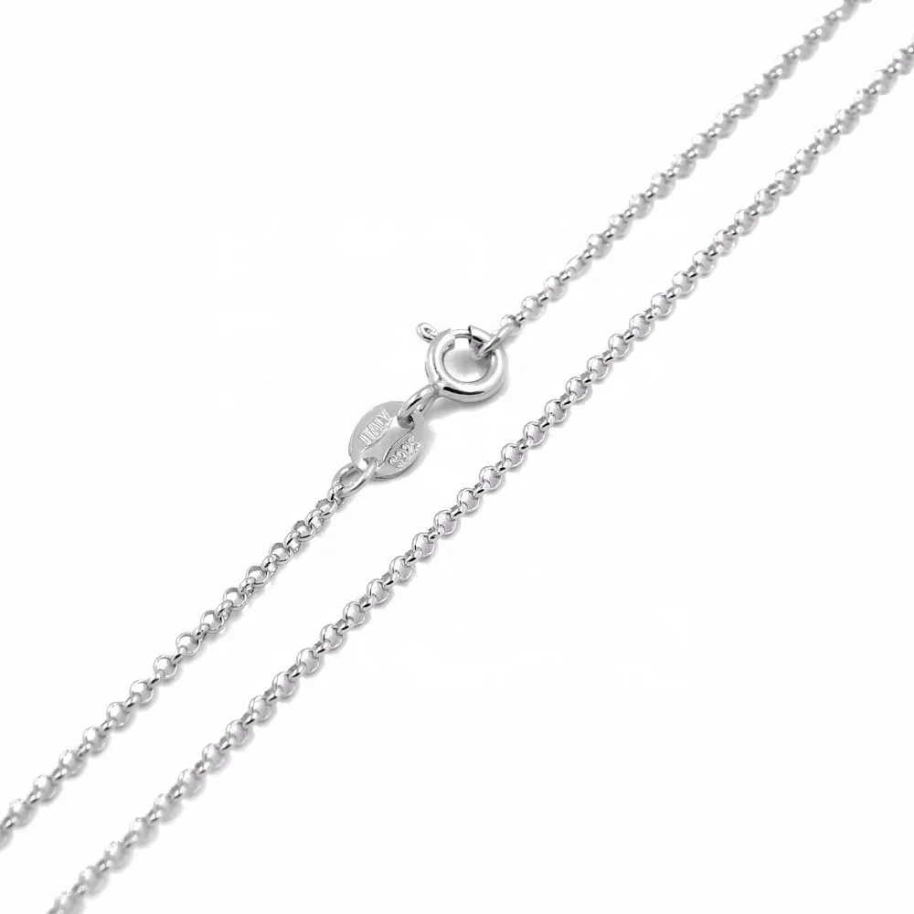 thumbnail image 2 of 24-Inch 925 Sterling Silver 4mm Belcher Rolo Chain Necklace. Classic Style For Men Or Women, Lobster Clasp. 2 of 3