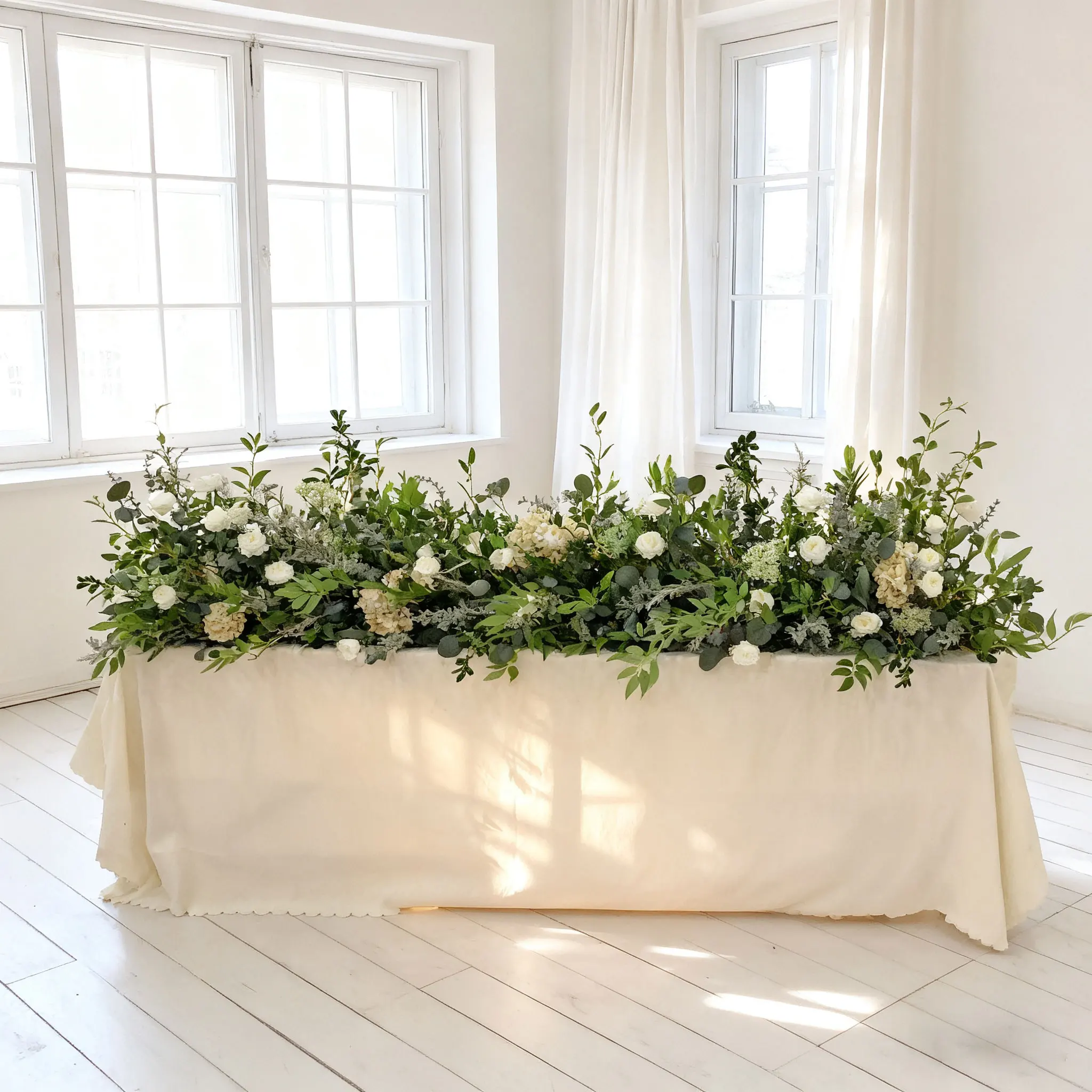 GNW Flower Stage Walkway Wedding Table Centerpieces Runner Flower Decoration Decorative Flower Row Backdrop Wedding Event Decor
