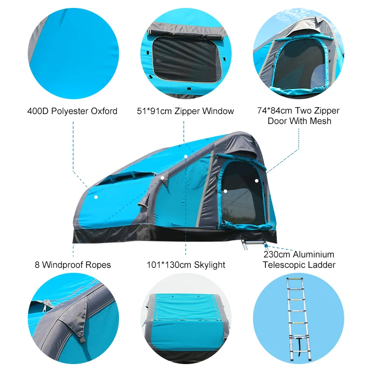 Rooftop Tent Fully Inflated 23 People Roof Tent Waterproof Inflatable