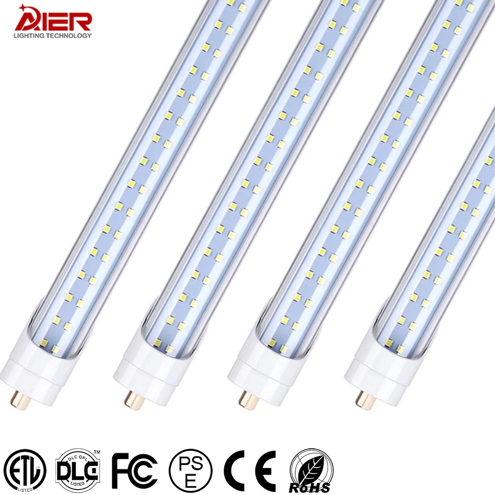 8 Foot Double Side 65W T8 8FT LED Tube Light With 270 Angle 150W LED Fluorescent Bulbs Replacement