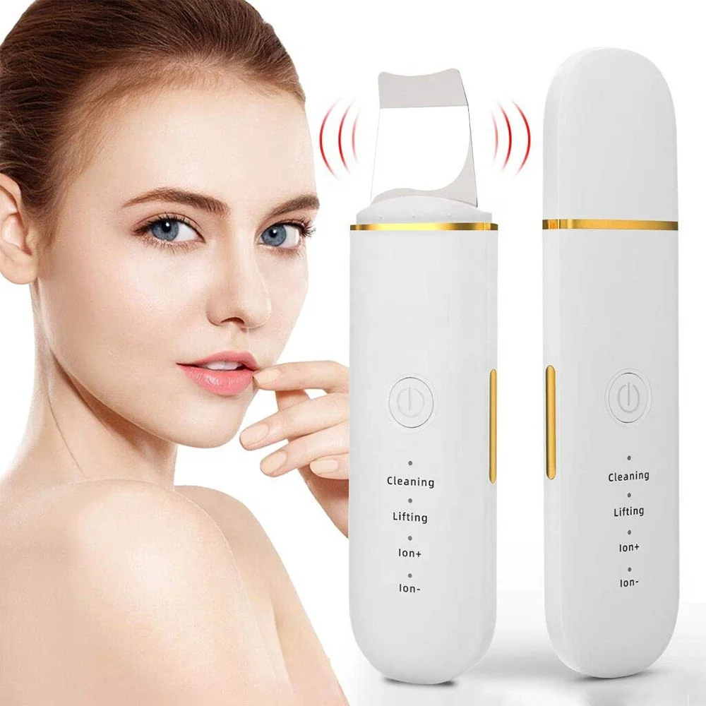 

Skin Scrubber Facial Cleansing Shoveling Machine EMS Massager Beauty Personal Care Skin Scrubber Facial Cleanser Dropshipping, White