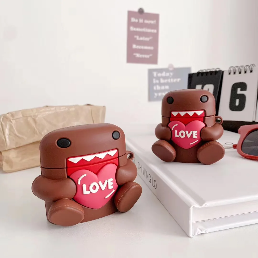 

Cartoon Cute Monster Domo kun Soft Silicone Protective Earphone Case for Airpods Pro case, Multi colors