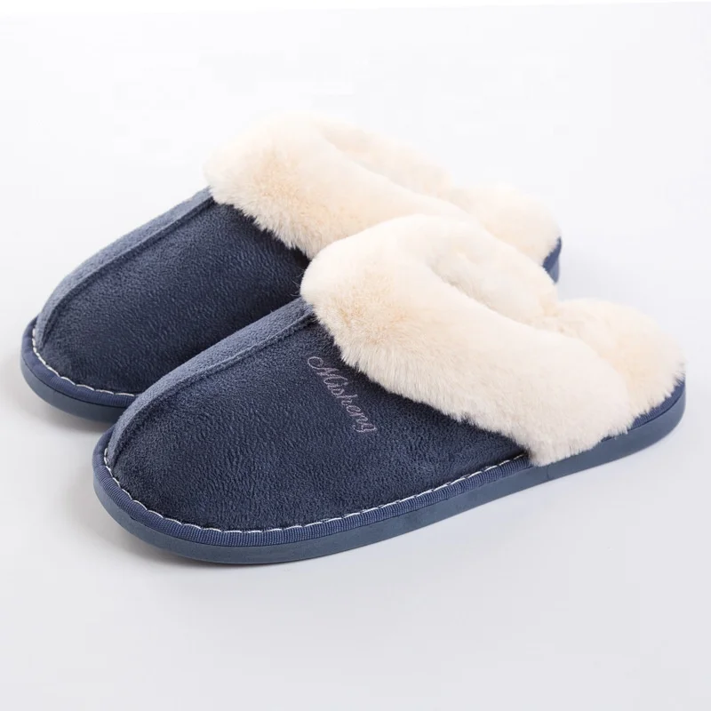 

2021 autumn and winter hot sale warm plush indoor couple non-slip cotton slippers men's and Women's Home cotton shoes wholesale, As picture