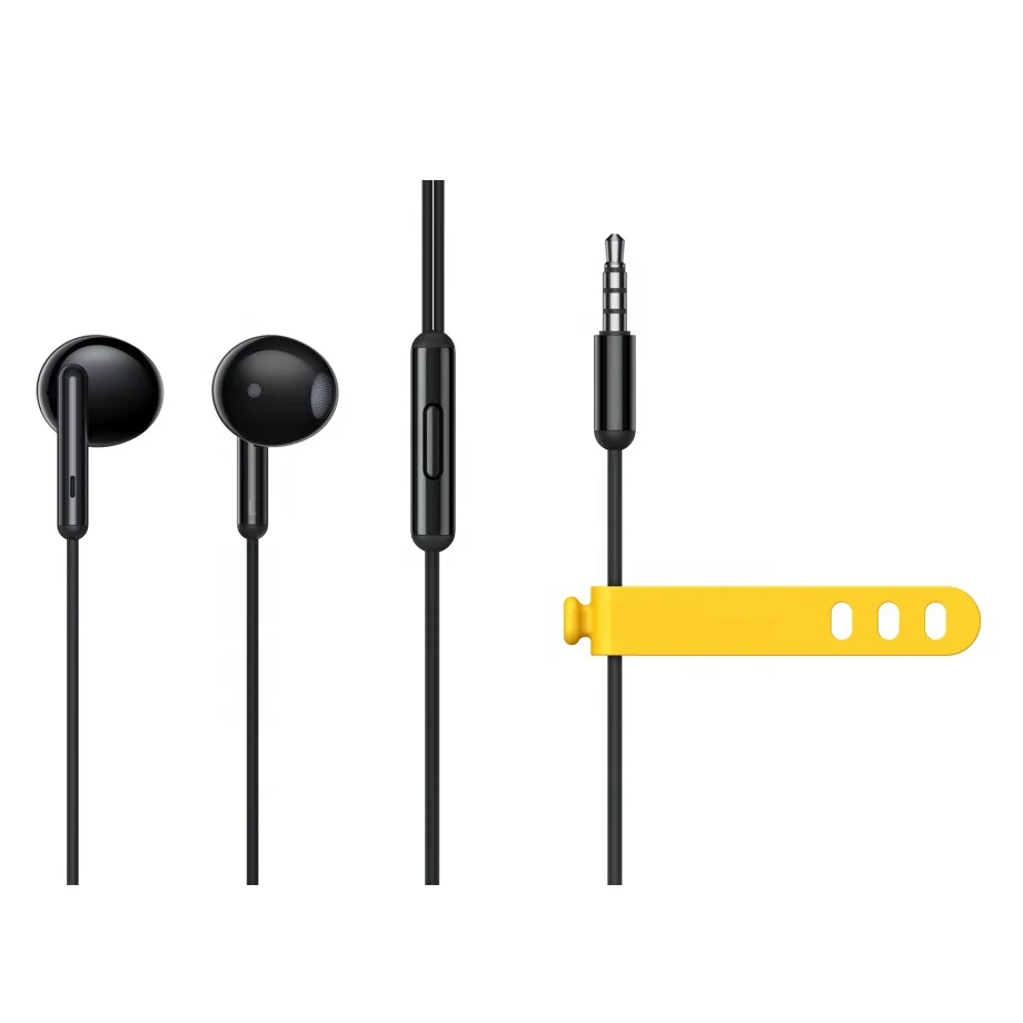 

wholesale Buds Classic In-line HD Microphone Built-in Music Call Control Tangle Free 14.2mm Audio Drive Earphones for Realme