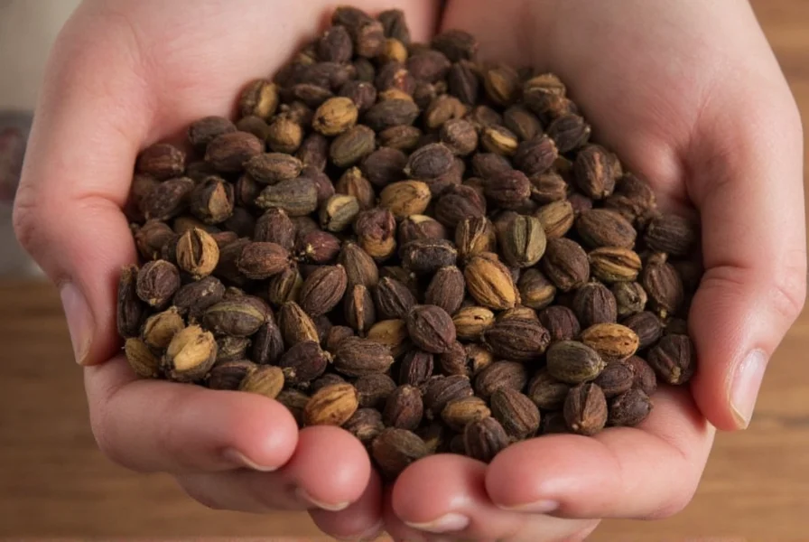 Toasting black cardamom pods