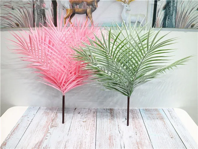 Hot Sale Artificial Plastic Plant Palm Leaves For Outdoor Decoration