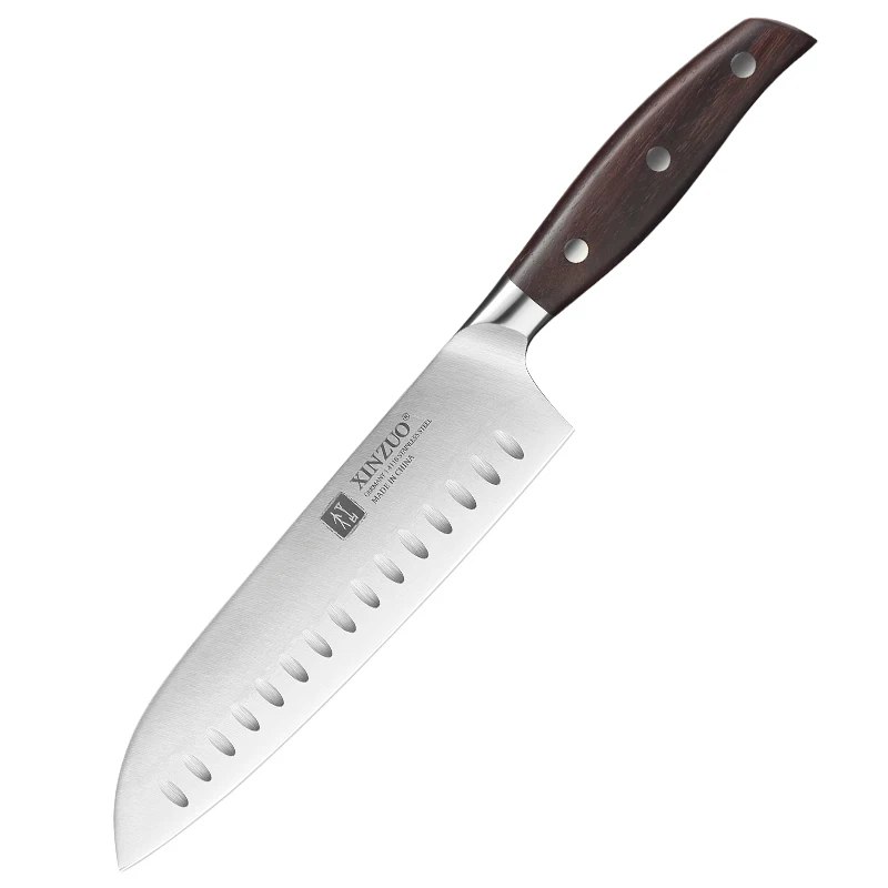 

7 inch german stainless steel japanese santoku chef knife