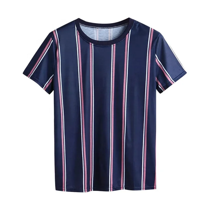 

New Coming Striped Color Fashion Casual Wear Youth T Shirts Custom Printing Cheap Cost Sublimation Tees T Shirts Custom Printing, Custom color