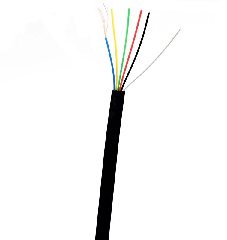 Bulk Telephone Cable 6 Conductor 6c Flat Phone Cord 30awg Modular Phone