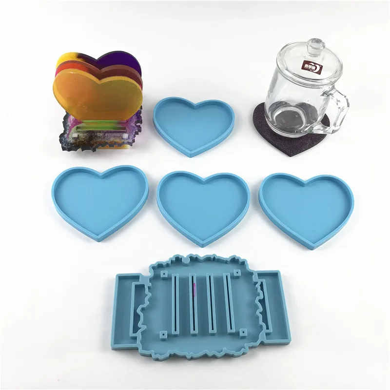 

2141-1 heart silicone coaster mold