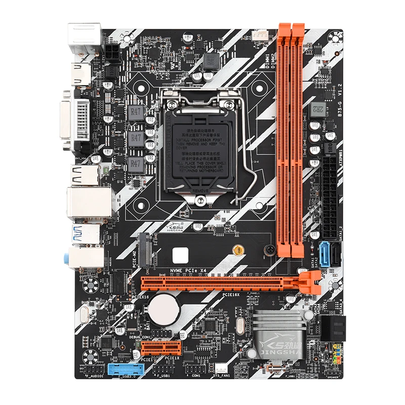 

PC Motherboard DDR3 Dual Channel Momery Slots B75G Motherboard 1155