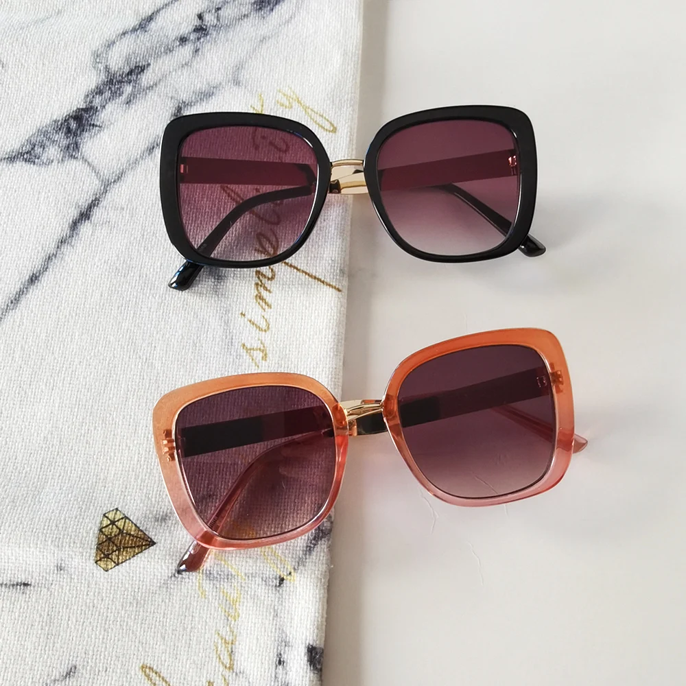 

Trade Assurance HP19847 Plastic Square Frame Newest 2020 Wholesale Women Sun Glasses Sunglasses