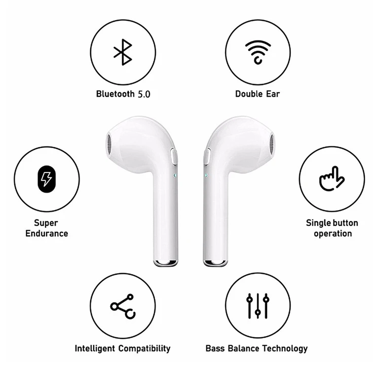 New 2020 I200 Tws I500 I7S Tws Earbuds Withstand Sweat And Waterwireless V5.0 Earphones
