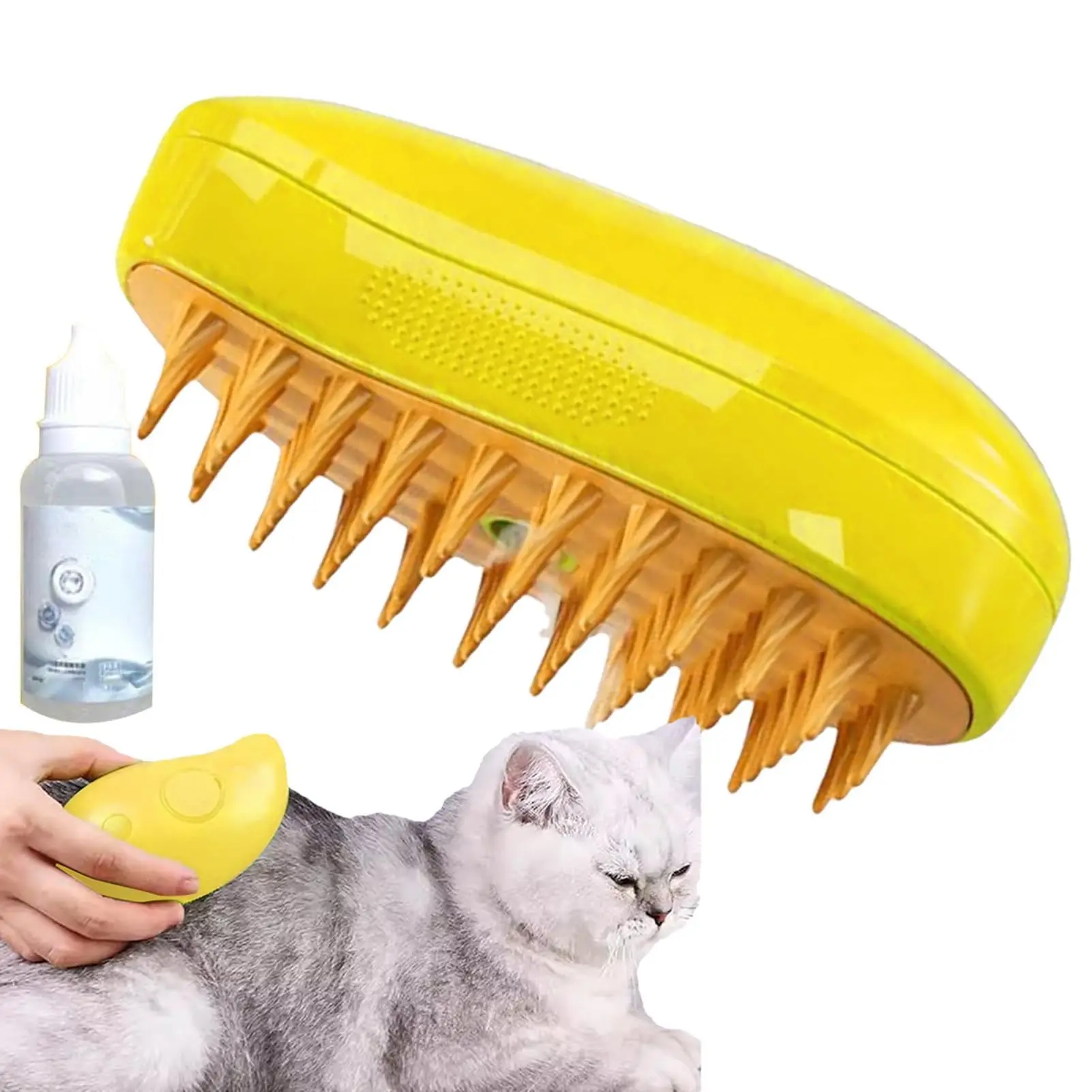 

3 In1 Cat Steamy Brush Self Cleaning Cat Steamer Brush For MassageCat Hair Brush For Removi