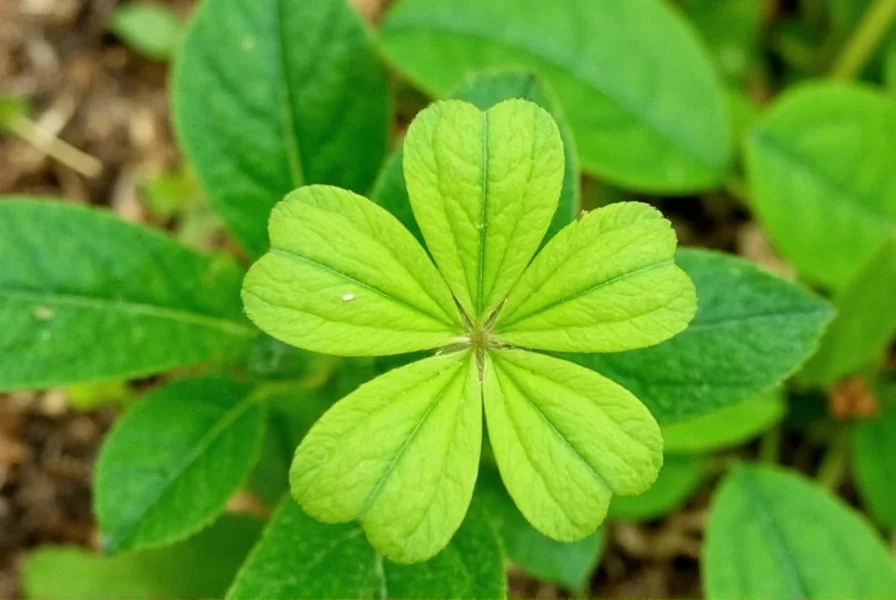 Bur clover plant showing trifoliate leaves and yellow flowers in field setting