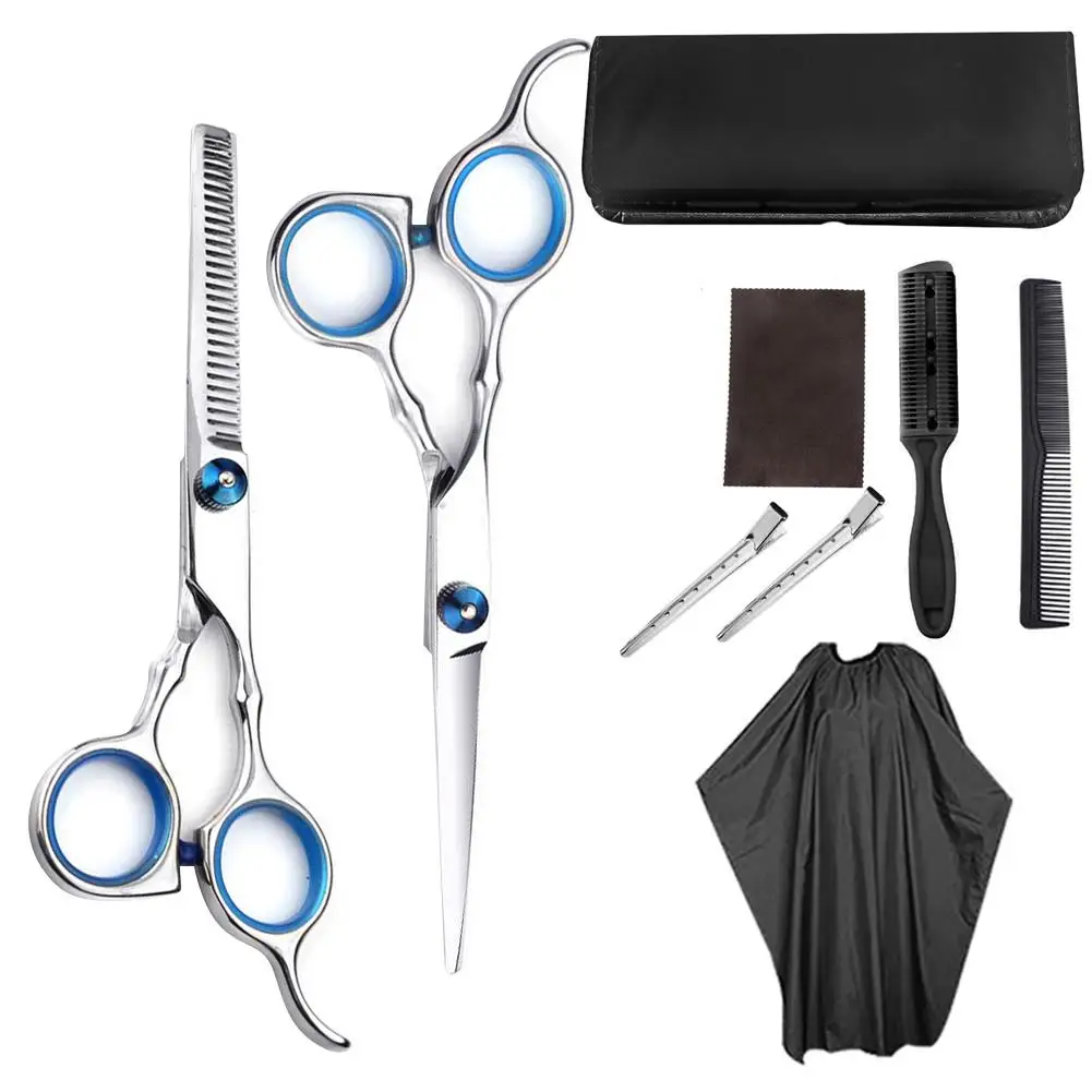 

Professional Hairdressing Scissors Set Hair Cut Men and Women Tail Comb Cape Hair Clipper