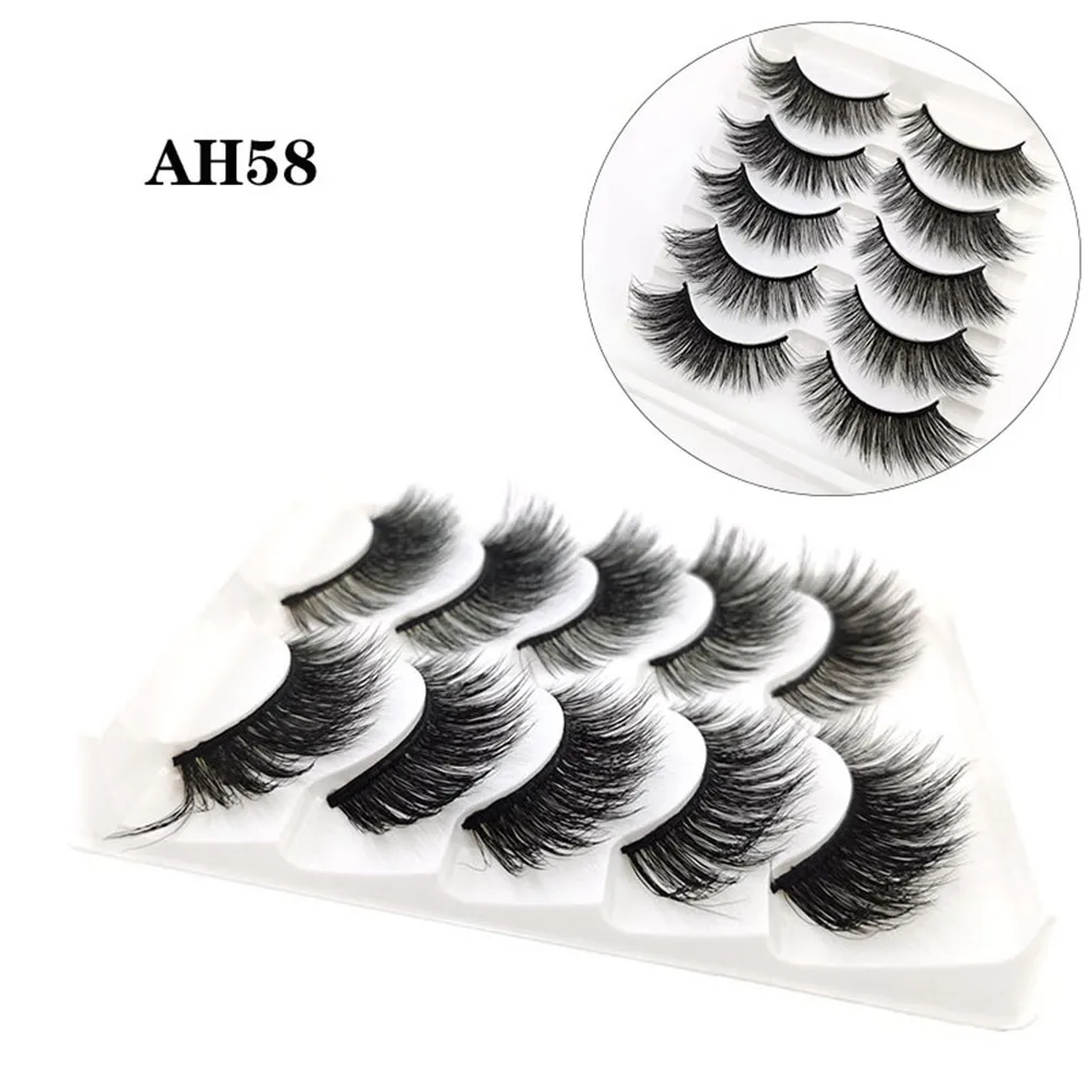 

5 pairs eyelash extension trays 18mm 5d synthetic hair false eyelashes