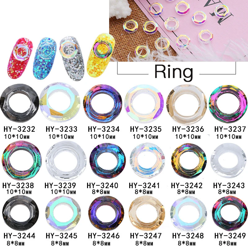 

Shiny High Quality Crystal Angel Round Ring Nail Art Diamonds Decoration