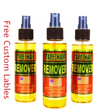 

Spray Customized Logo Salon Toupee Adhesive Remover Ultra Hold Wig Glue Remover, Golden