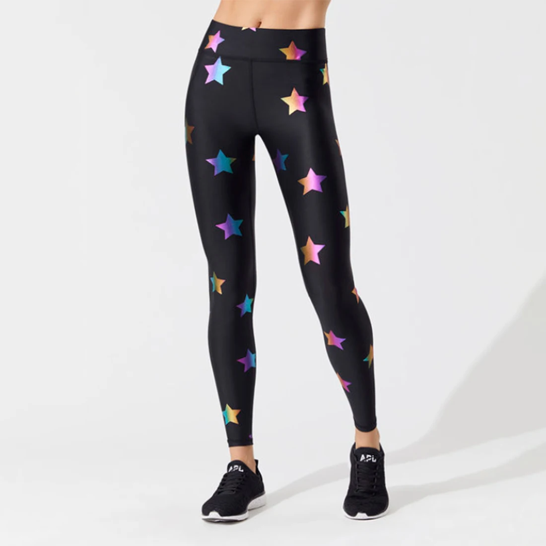 

Star Flag Printed Polyester Spandex Workout Leggings For Women, Multi color optional,can be customized
