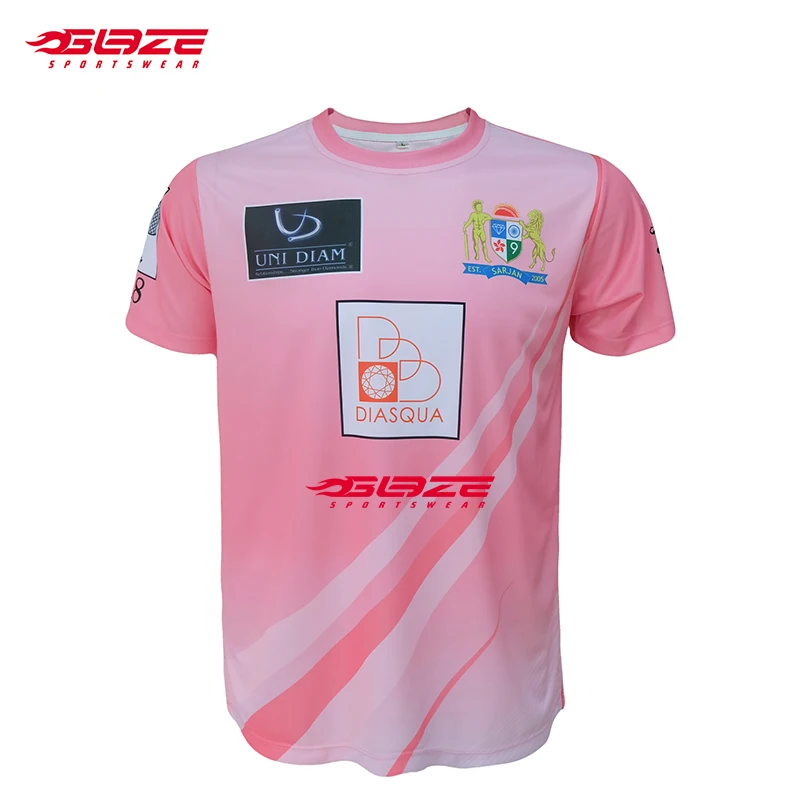 

Custom Design 100% Polyester Breathable Pink Women Sublimation T shirt, Cmyk/rgb/pantone color