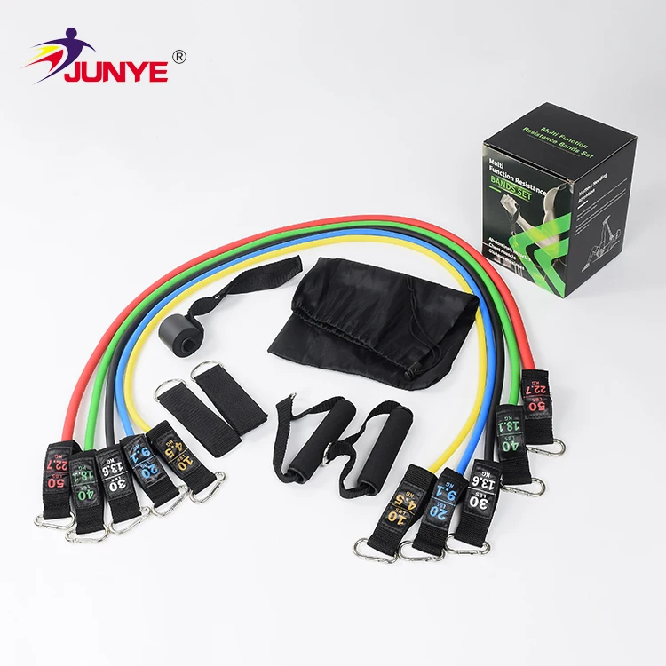 

150LBS Weight Label Custom Logo Home Gym Fitness 11pcs Resistance Bands