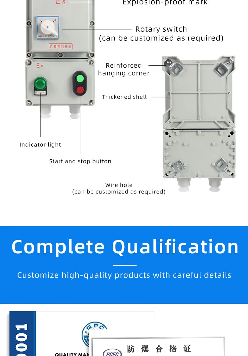 Customized Multiple Hubs Explosionproof Instrument Enclosures Hazardous